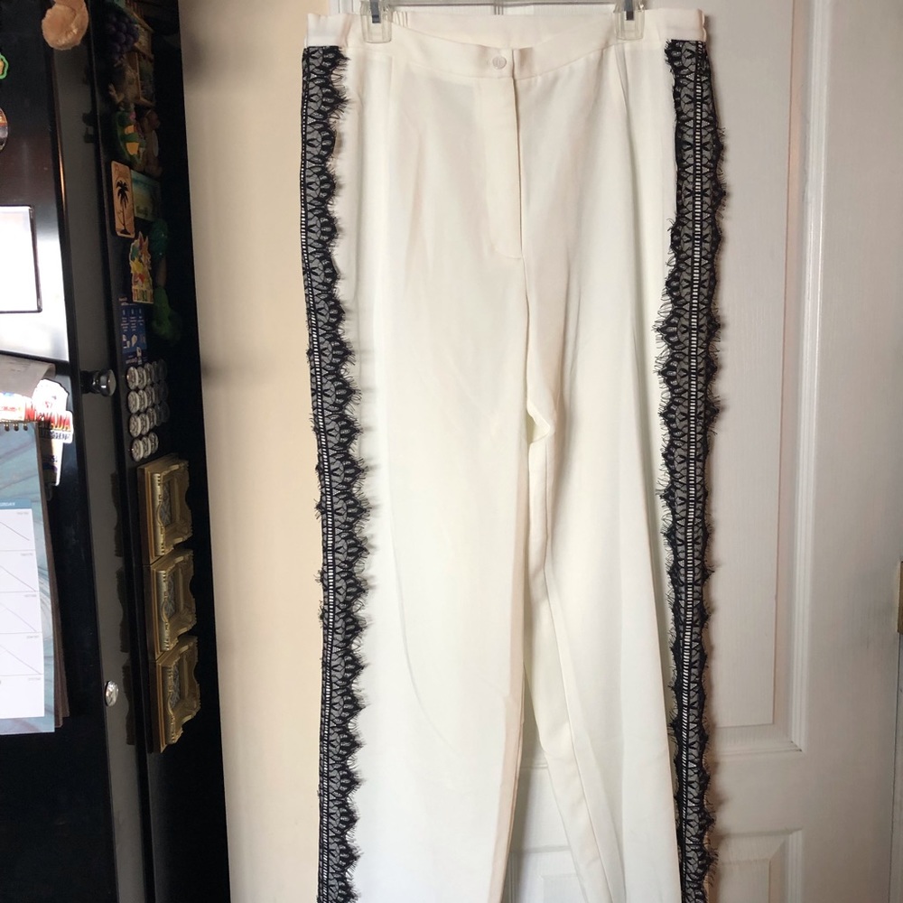 Ella Starr lined dress pants with lace trim size 16w